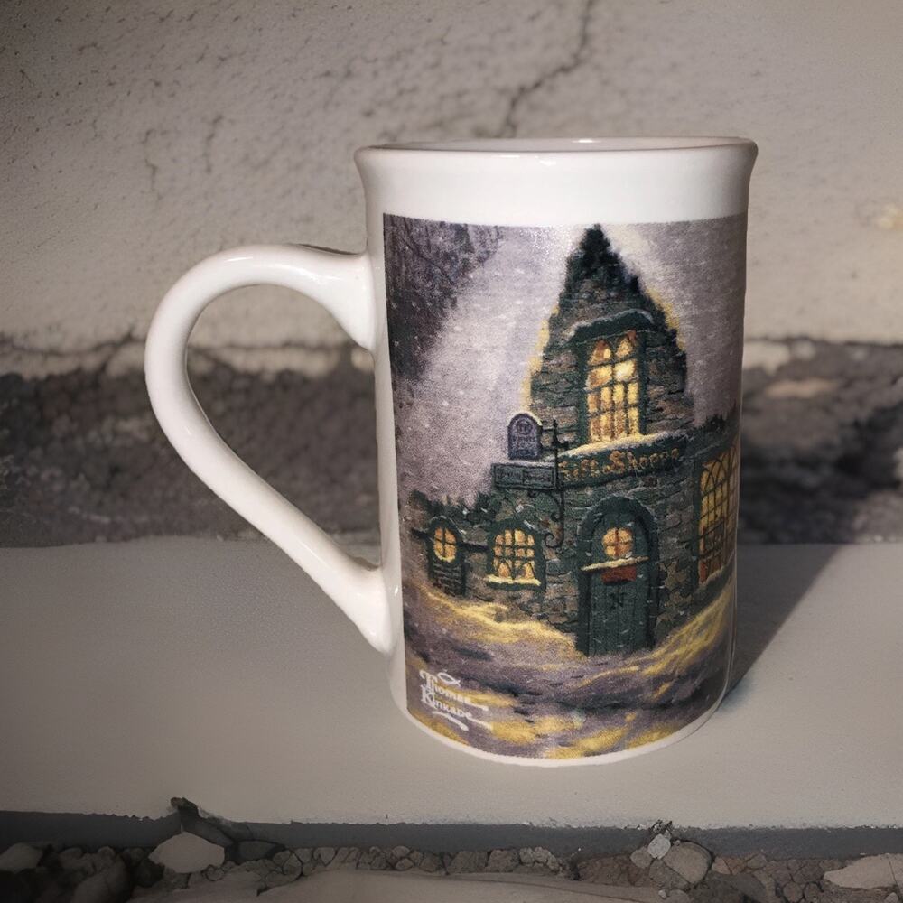Thomas Kinkade 1991 Coffee Cup Mug Olde Porterfield Gift Shopper Coffee Cup Mug